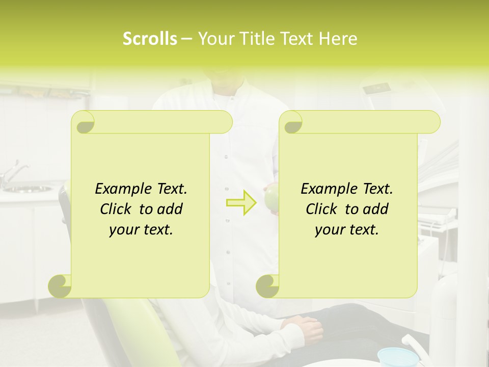 A Man And Woman In A Dental Office PowerPoint Template