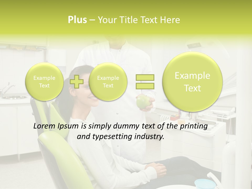 A Man And Woman In A Dental Office PowerPoint Template