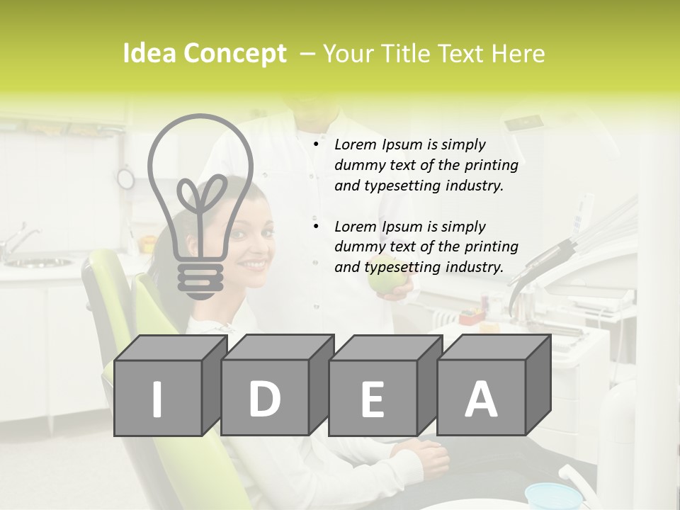 A Man And Woman In A Dental Office PowerPoint Template