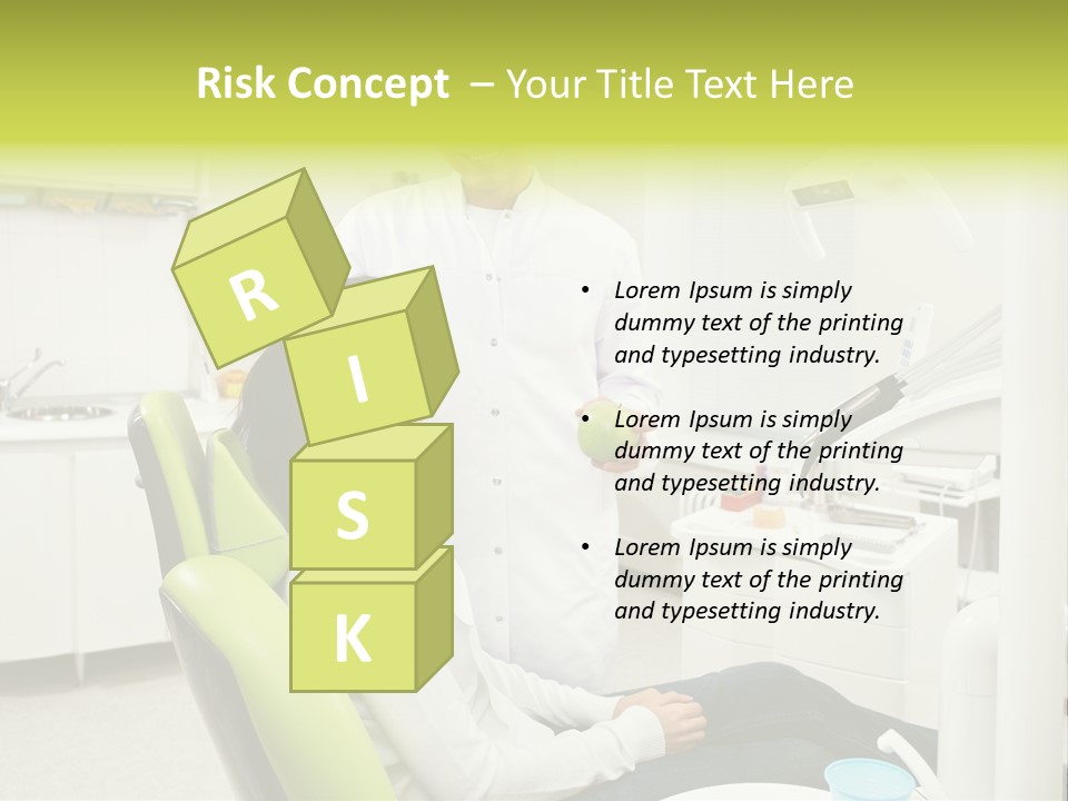 A Man And Woman In A Dental Office PowerPoint Template