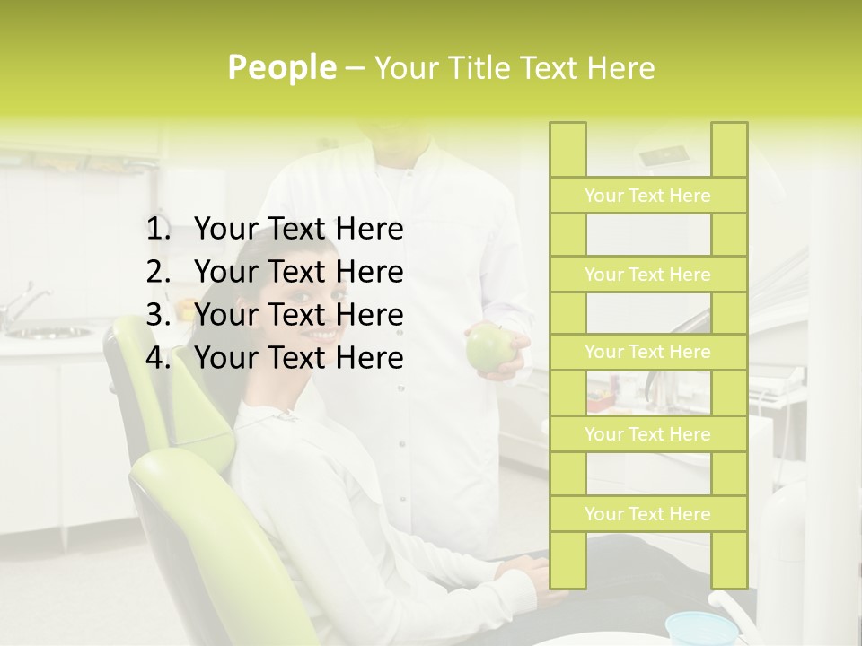 A Man And Woman In A Dental Office PowerPoint Template