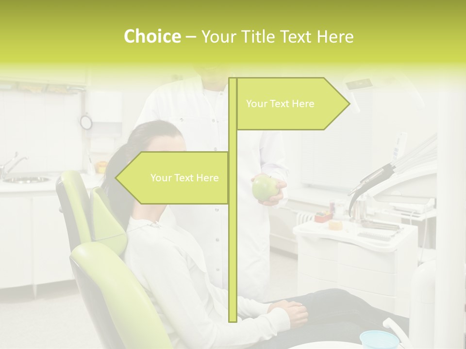 A Man And Woman In A Dental Office PowerPoint Template