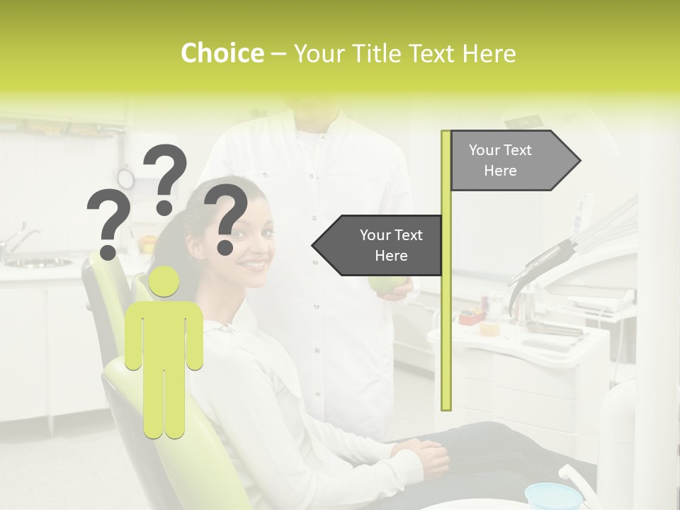A Man And Woman In A Dental Office PowerPoint Template