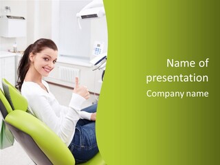 Women Medical Thumb Up PowerPoint Template