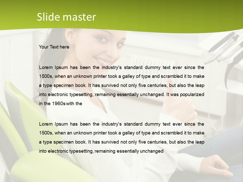 Women Medical Thumb Up PowerPoint Template