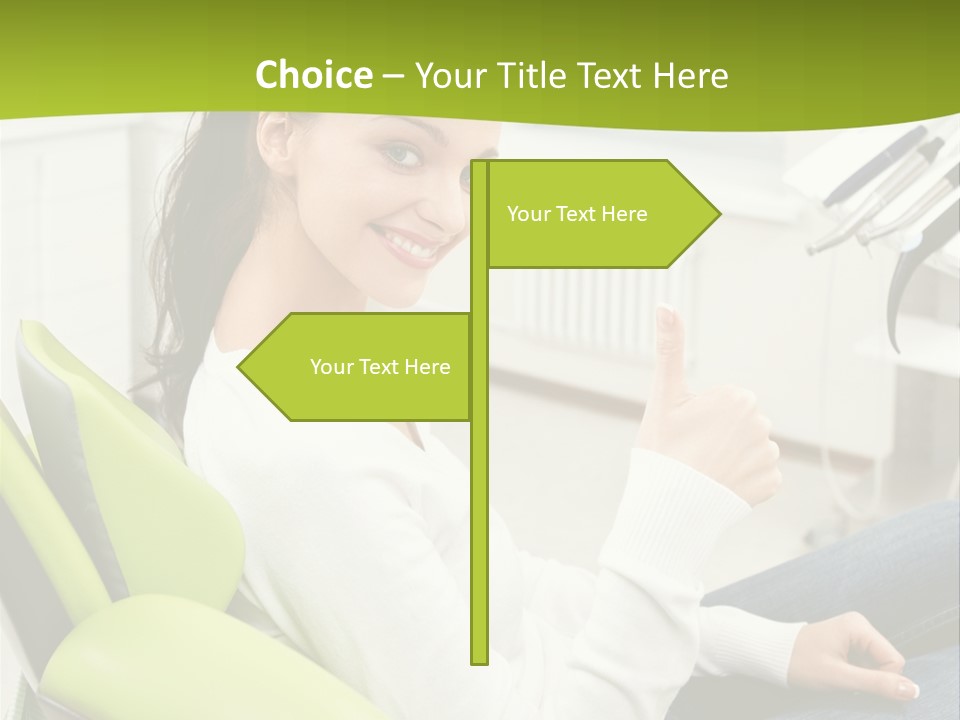 Women Medical Thumb Up PowerPoint Template