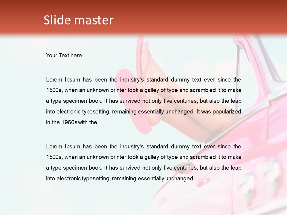 Conceptual Carefree Girl PowerPoint Template