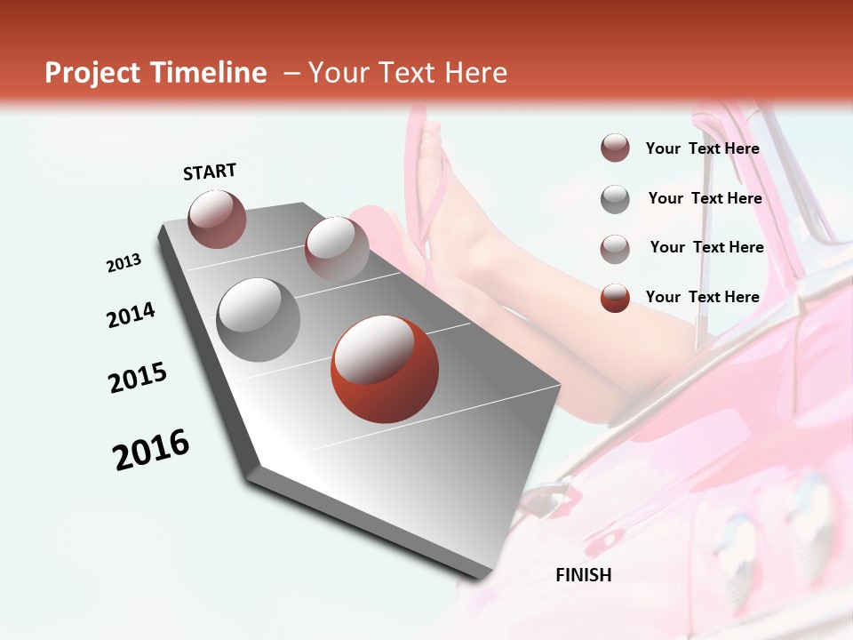 Conceptual Carefree Girl PowerPoint Template