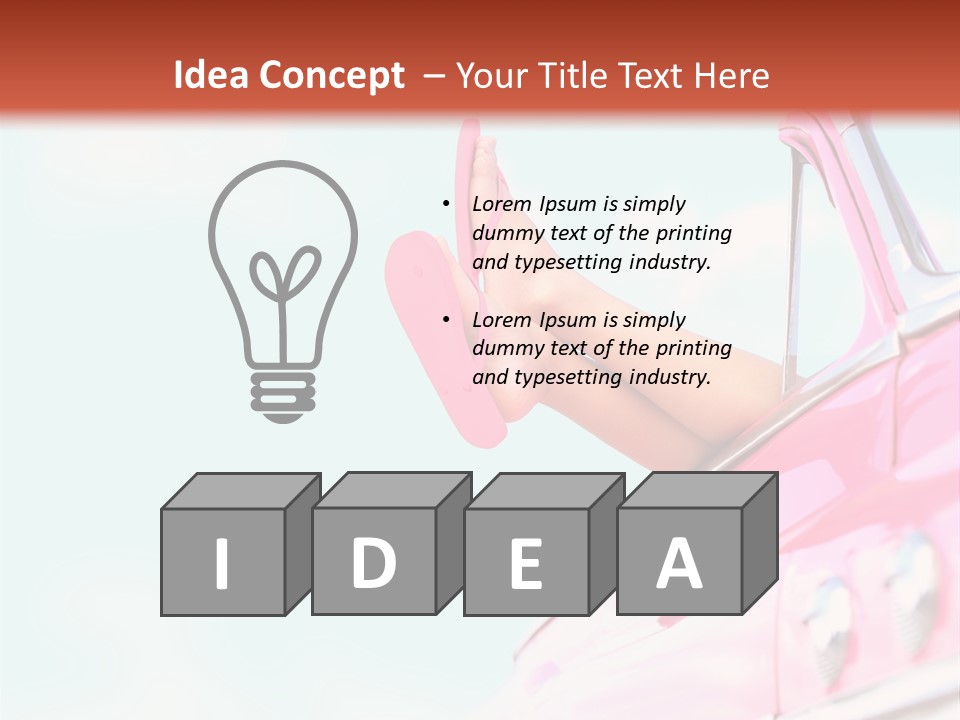 Conceptual Carefree Girl PowerPoint Template