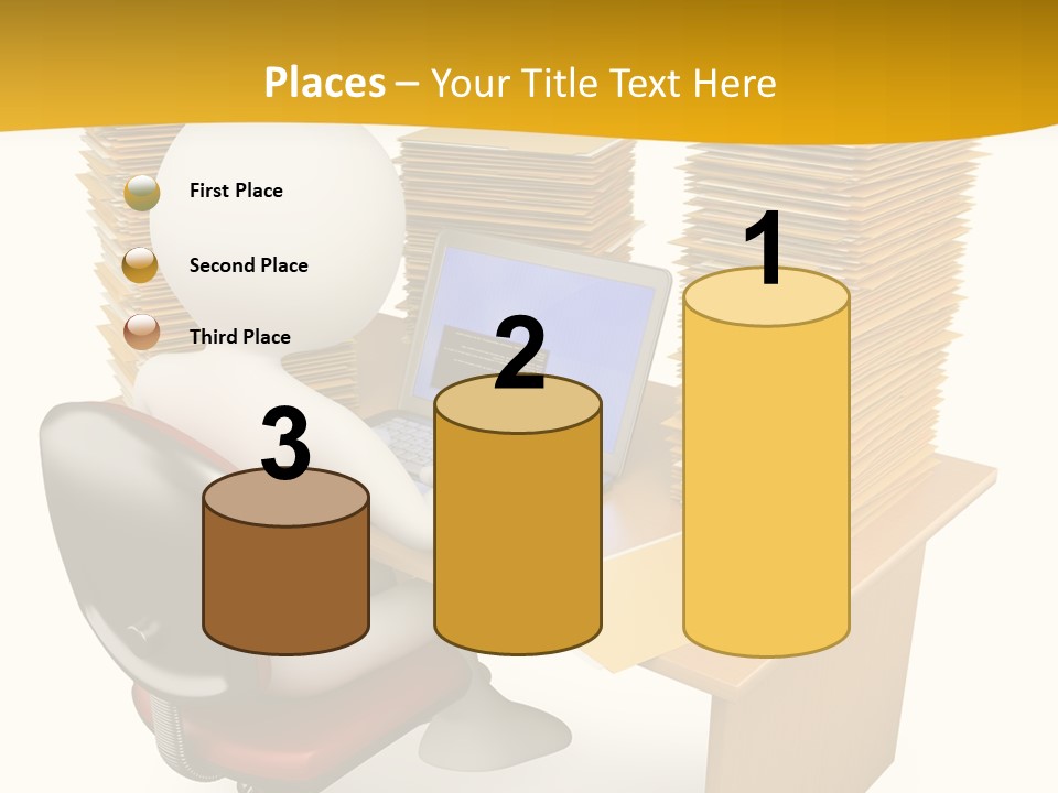 Paperwork Red Documents PowerPoint Template