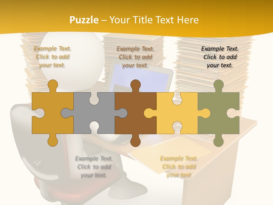 Paperwork Red Documents PowerPoint Template