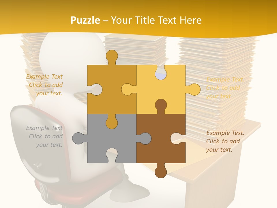 Paperwork Red Documents PowerPoint Template