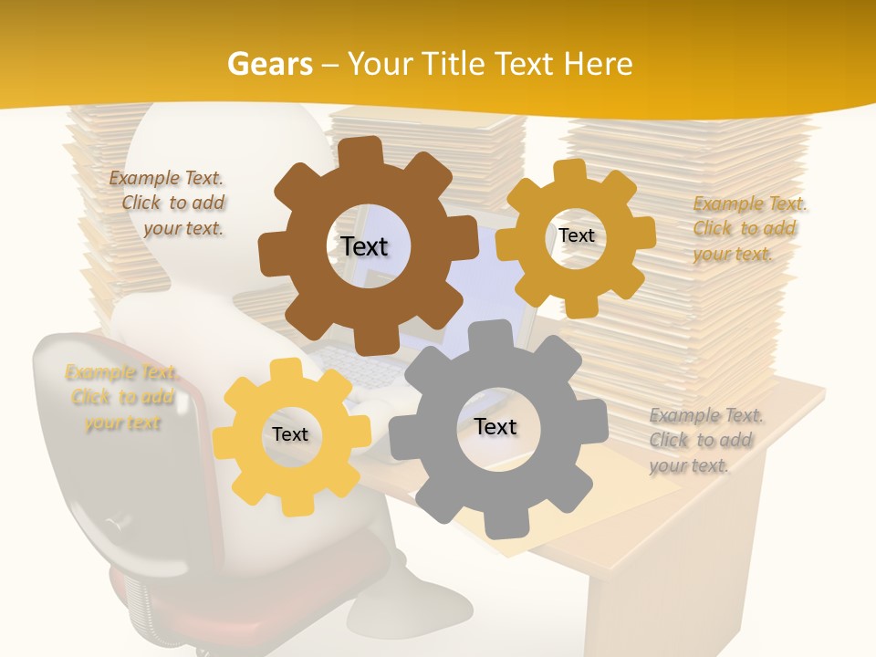 Paperwork Red Documents PowerPoint Template