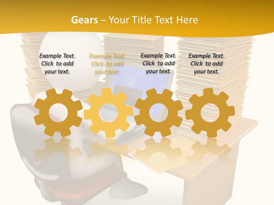 Paperwork Red Documents PowerPoint Template