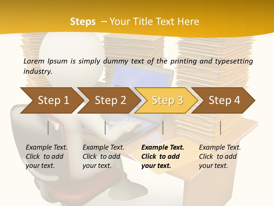 Paperwork Red Documents PowerPoint Template