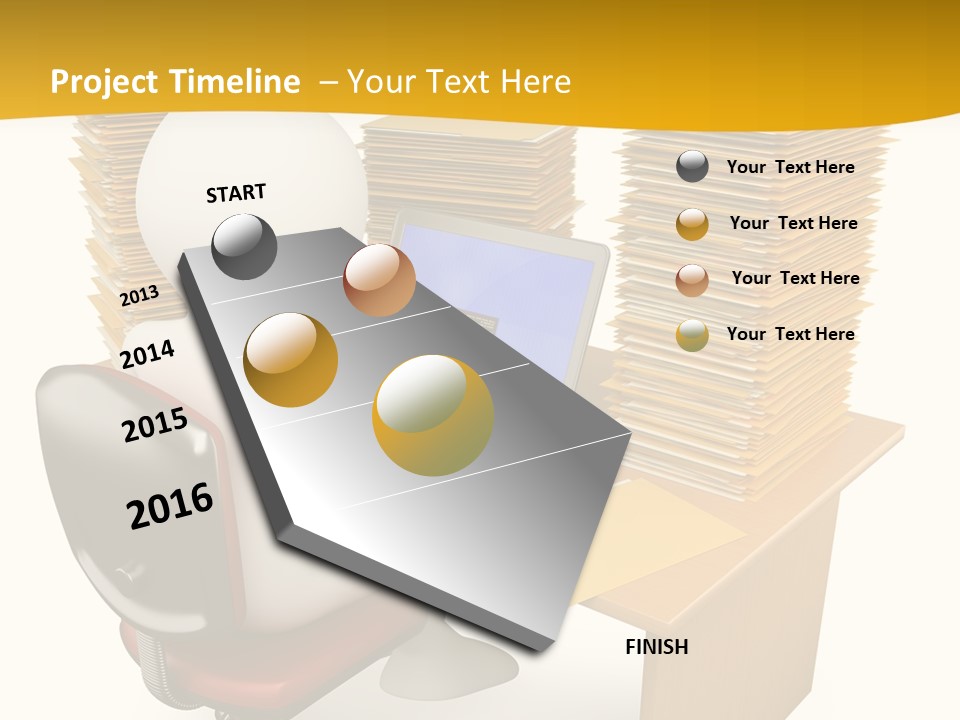 Paperwork Red Documents PowerPoint Template