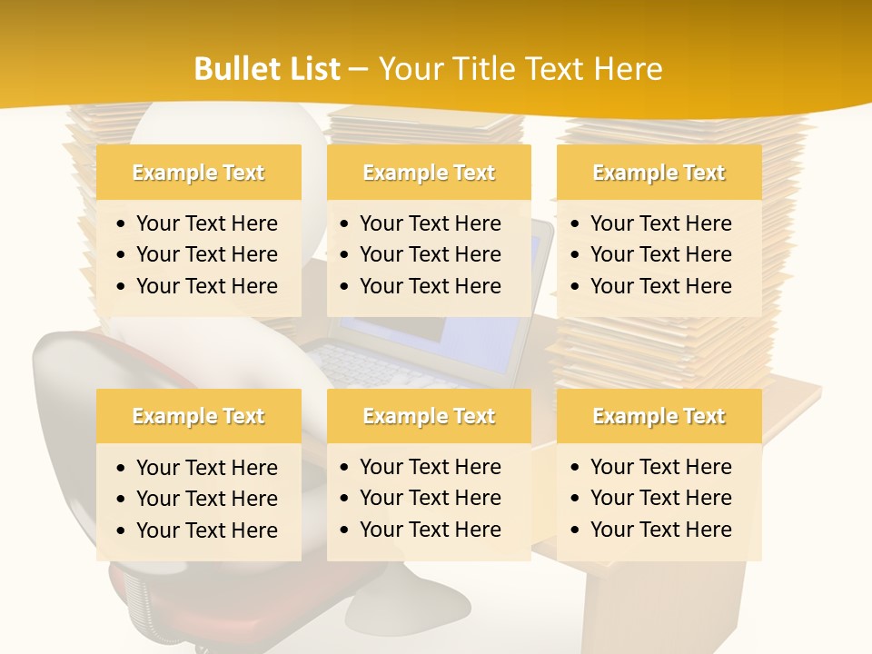Paperwork Red Documents PowerPoint Template