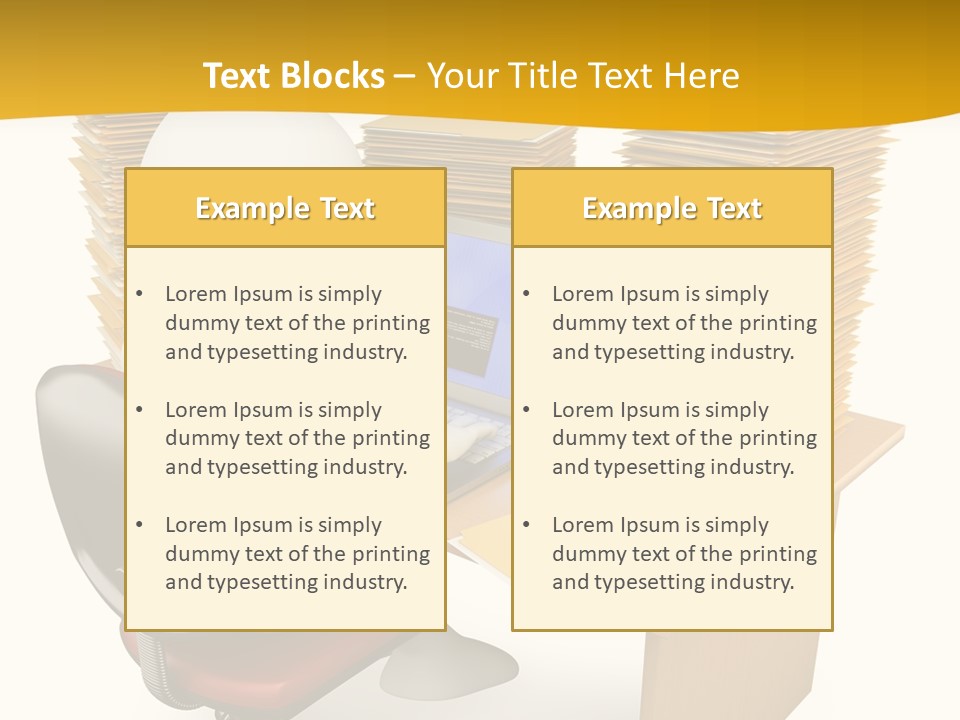 Paperwork Red Documents PowerPoint Template