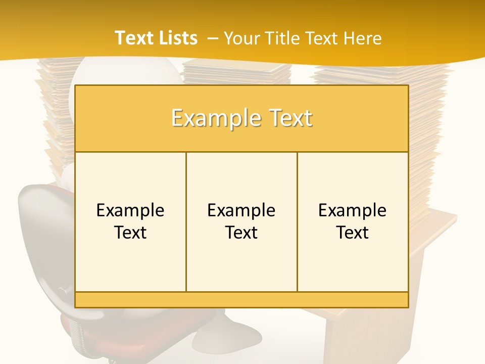 Paperwork Red Documents PowerPoint Template