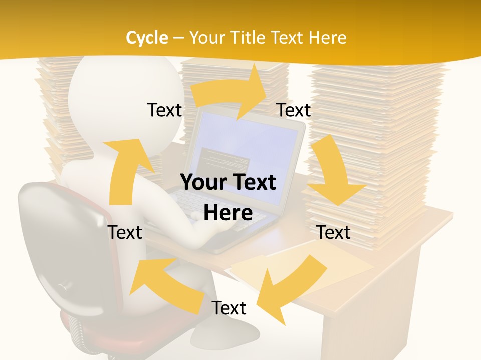 Paperwork Red Documents PowerPoint Template
