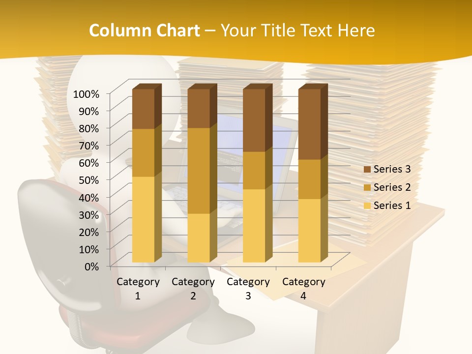 Paperwork Red Documents PowerPoint Template