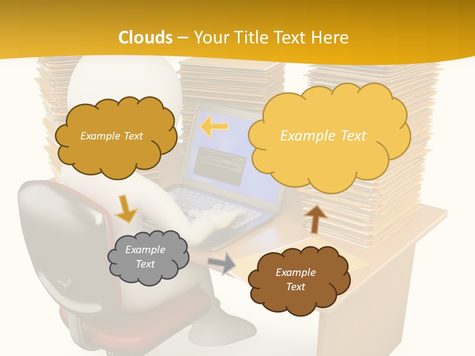 Paperwork Red Documents PowerPoint Template