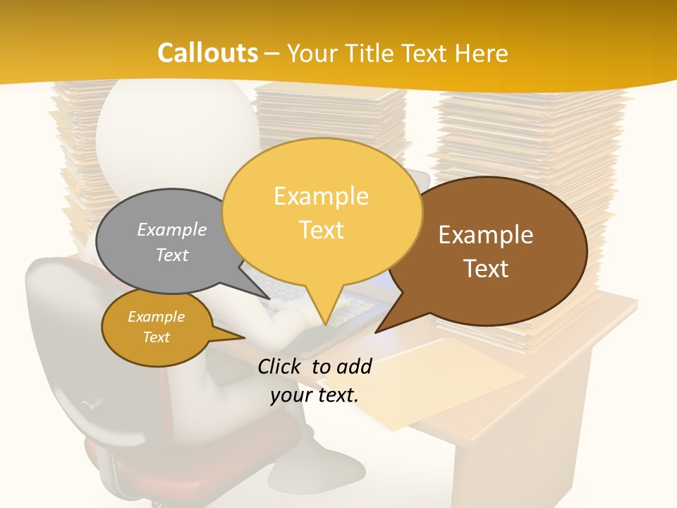 Paperwork Red Documents PowerPoint Template