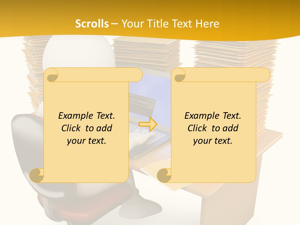 Paperwork Red Documents PowerPoint Template