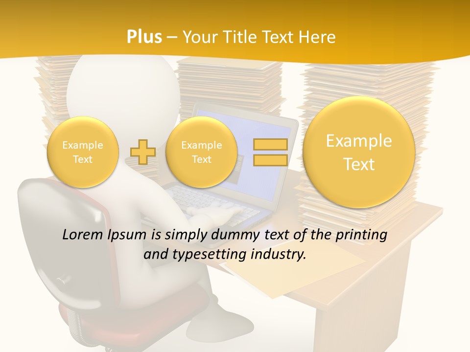Paperwork Red Documents PowerPoint Template
