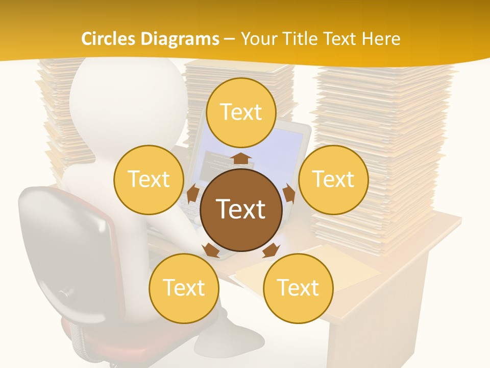 Paperwork Red Documents PowerPoint Template