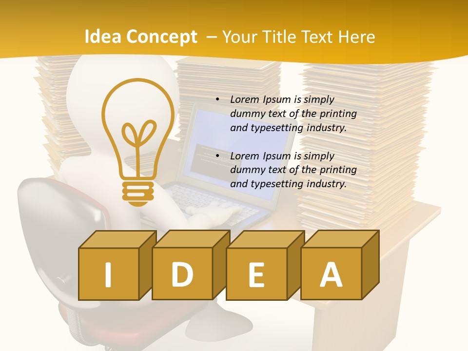 Paperwork Red Documents PowerPoint Template