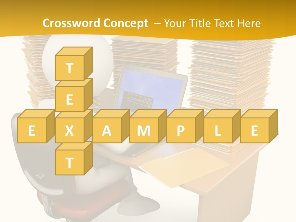 Paperwork Red Documents PowerPoint Template