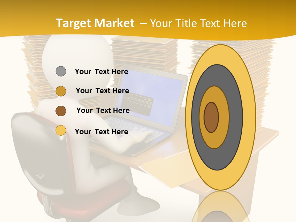 Paperwork Red Documents PowerPoint Template