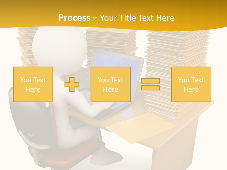 Paperwork Red Documents PowerPoint Template
