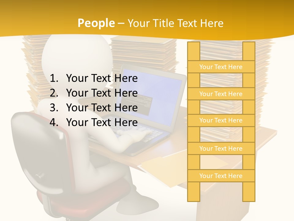 Paperwork Red Documents PowerPoint Template