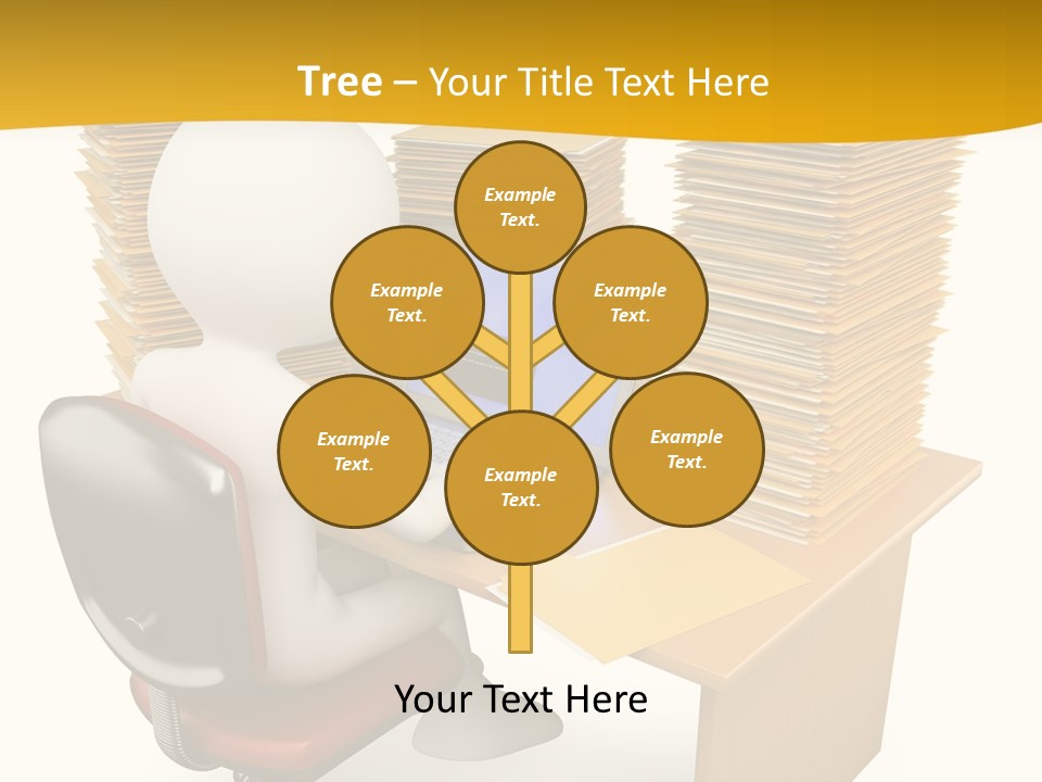 Paperwork Red Documents PowerPoint Template