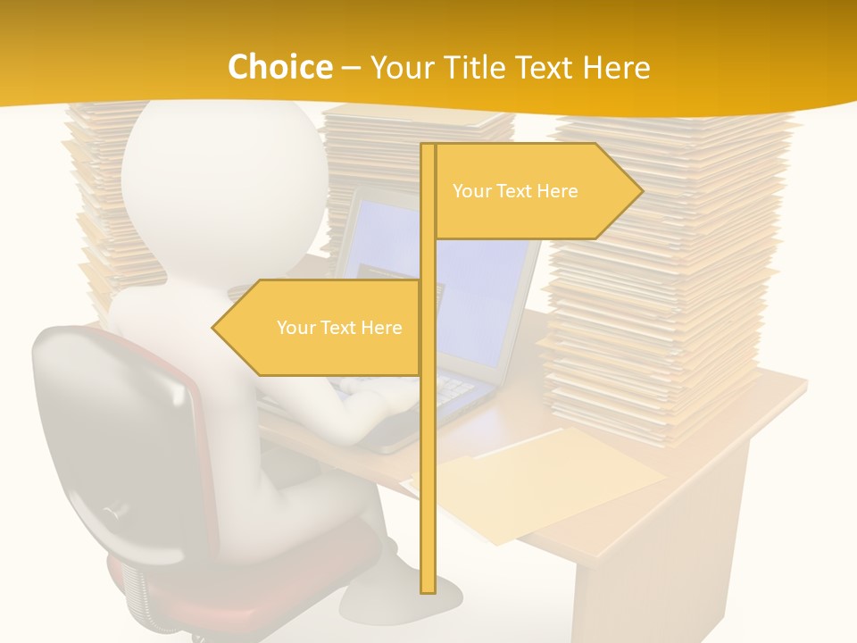 Paperwork Red Documents PowerPoint Template
