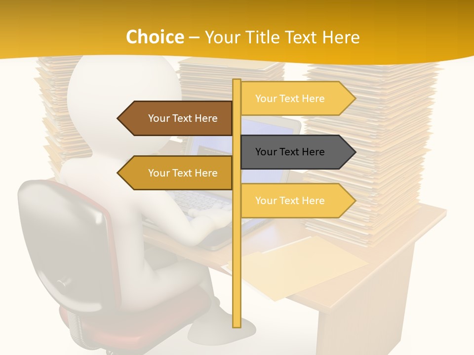 Paperwork Red Documents PowerPoint Template