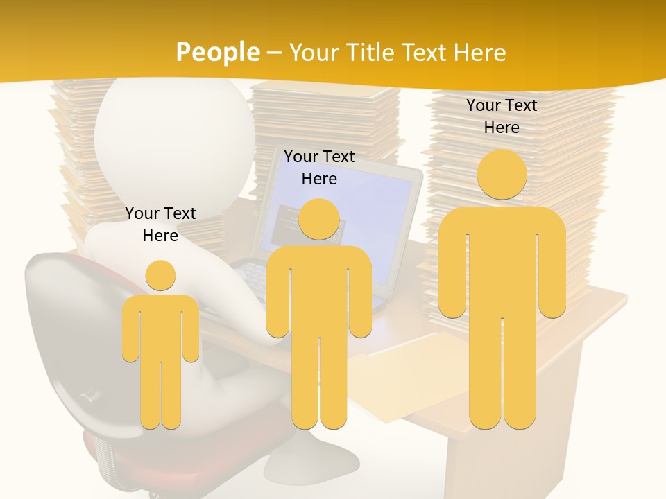 Paperwork Red Documents PowerPoint Template