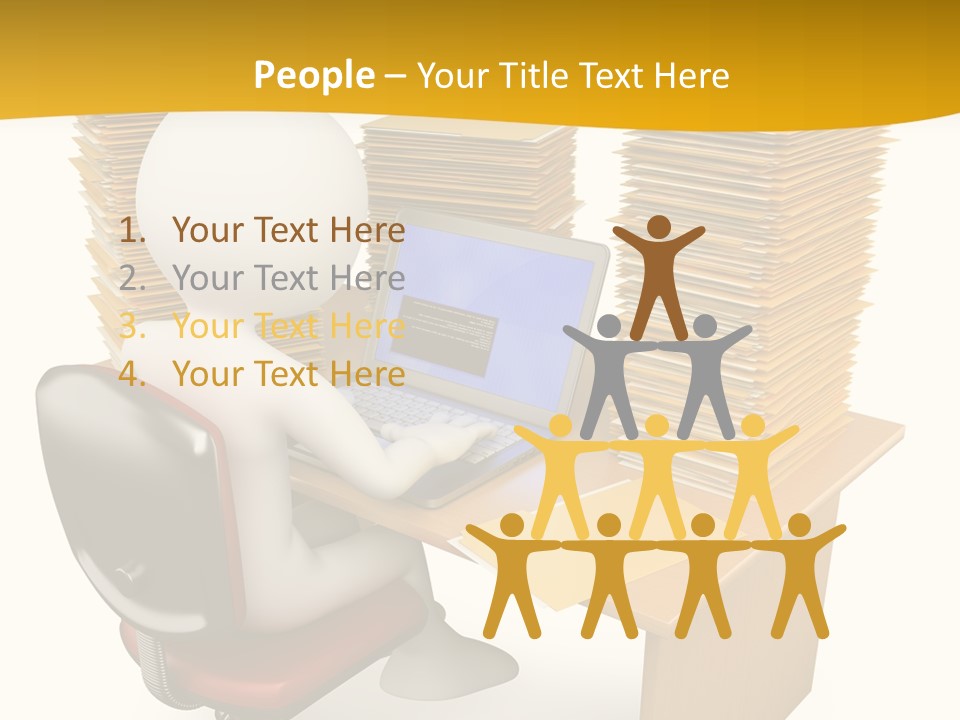 Paperwork Red Documents PowerPoint Template