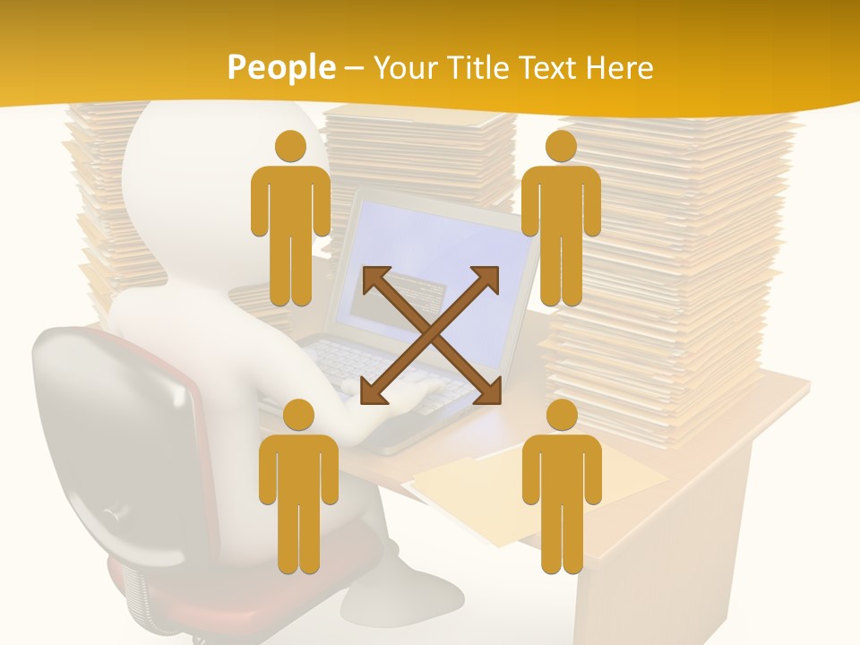 Paperwork Red Documents PowerPoint Template