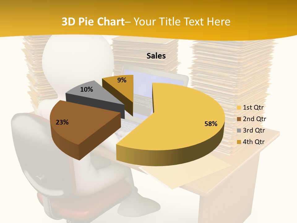 Paperwork Red Documents PowerPoint Template