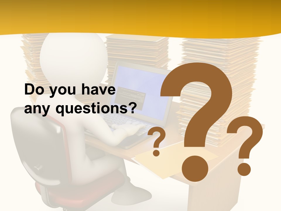 Paperwork Red Documents PowerPoint Template