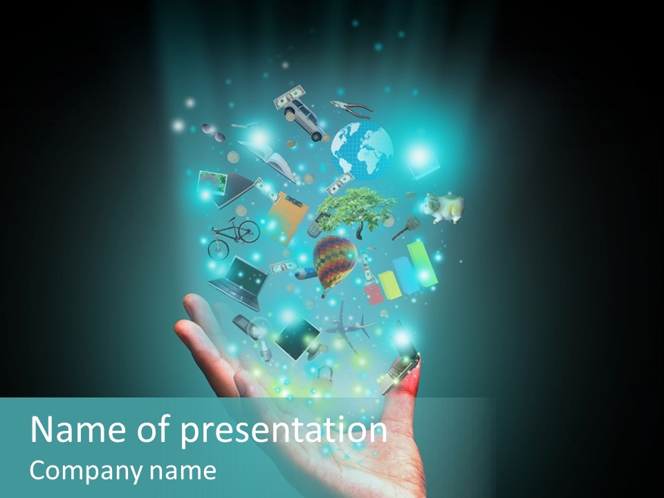 Innovation Hand Mobile PowerPoint Template