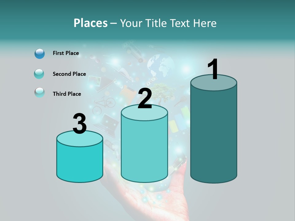 Innovation Hand Mobile PowerPoint Template