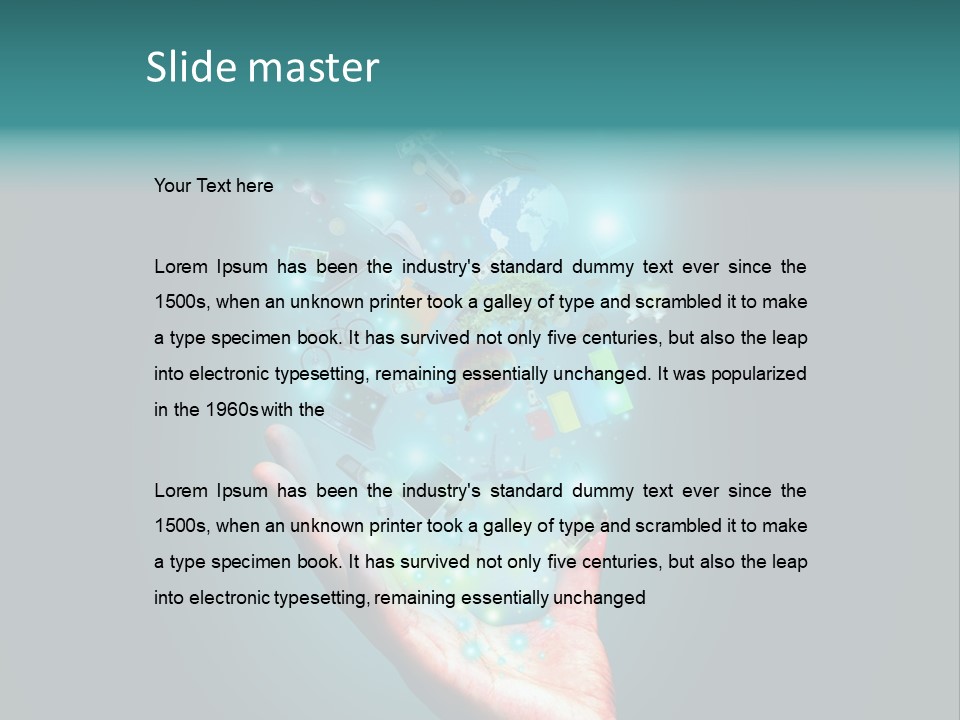 Innovation Hand Mobile PowerPoint Template