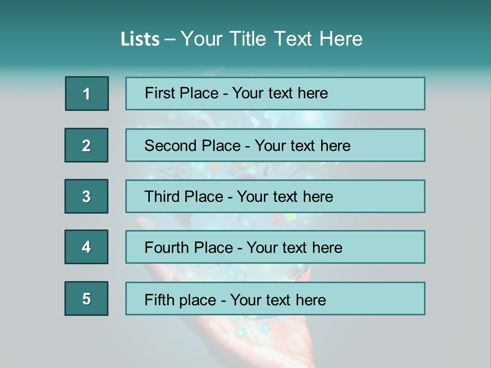 Innovation Hand Mobile PowerPoint Template