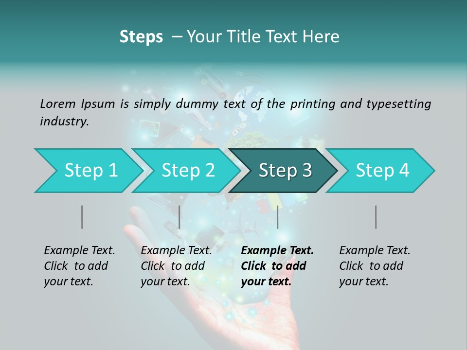 Innovation Hand Mobile PowerPoint Template