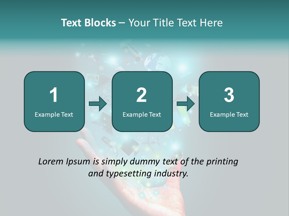 Innovation Hand Mobile PowerPoint Template