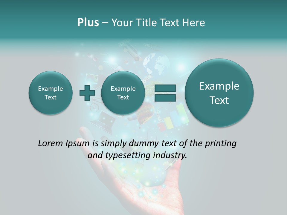 Innovation Hand Mobile PowerPoint Template